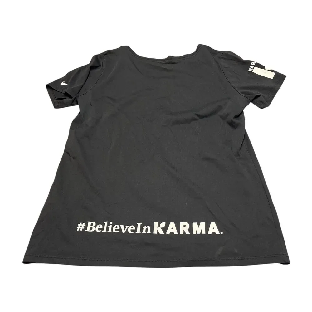 Nike T-Shirts Men's Medium Black Karma Water Cotton Round Neck Short Sleeve - Picture 3 of 8